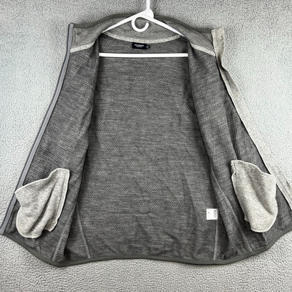 Holebrook Sweden Vest Men's XXL Heather Grey Wool Blend Full Zip Zipped Pockets - Picture 7 of 14